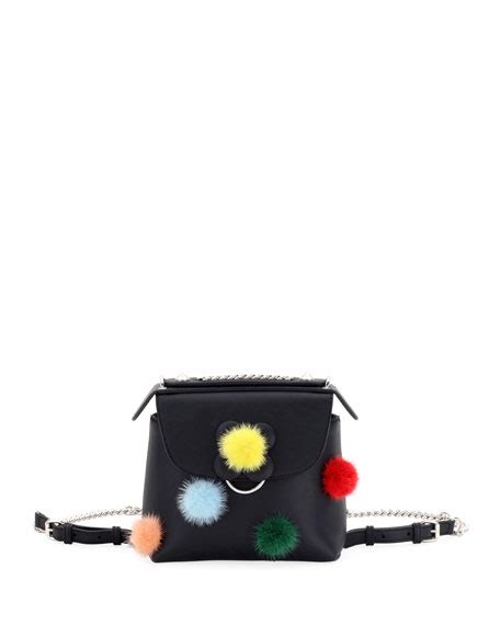 fendi back to school bag|Fendi Back to School Mini Mink Pompom Backpack/Crossbody Bag.